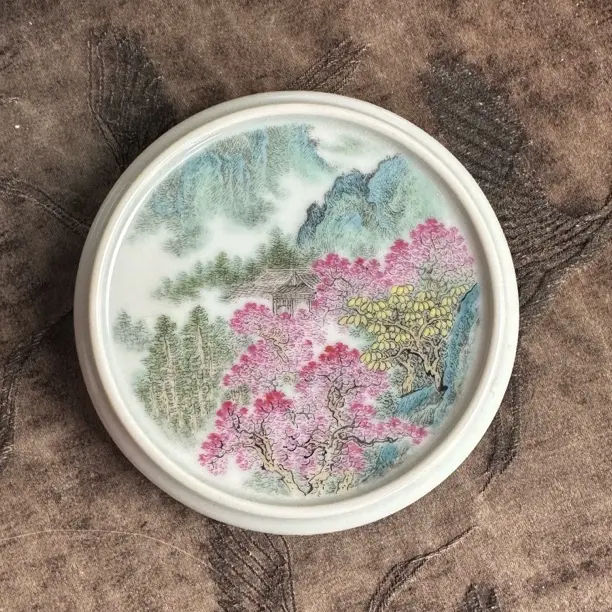 （福利）青绿山水盖置