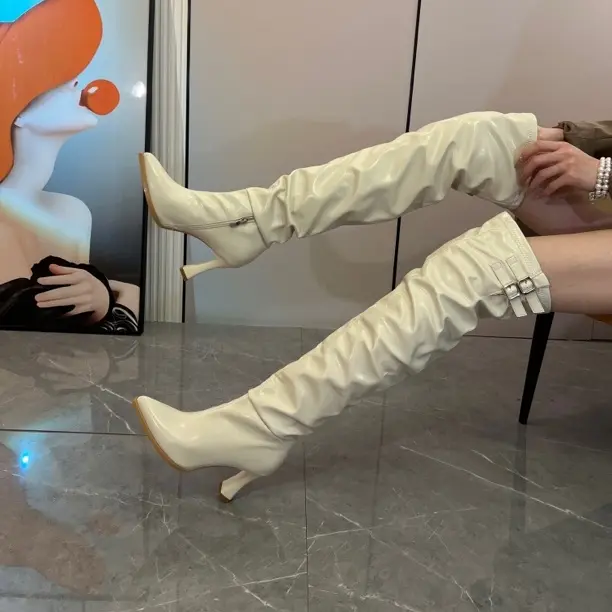 【7公分】时装靴网红女靴长筒过膝靴2025秋冬时尚堆堆靴051898-73