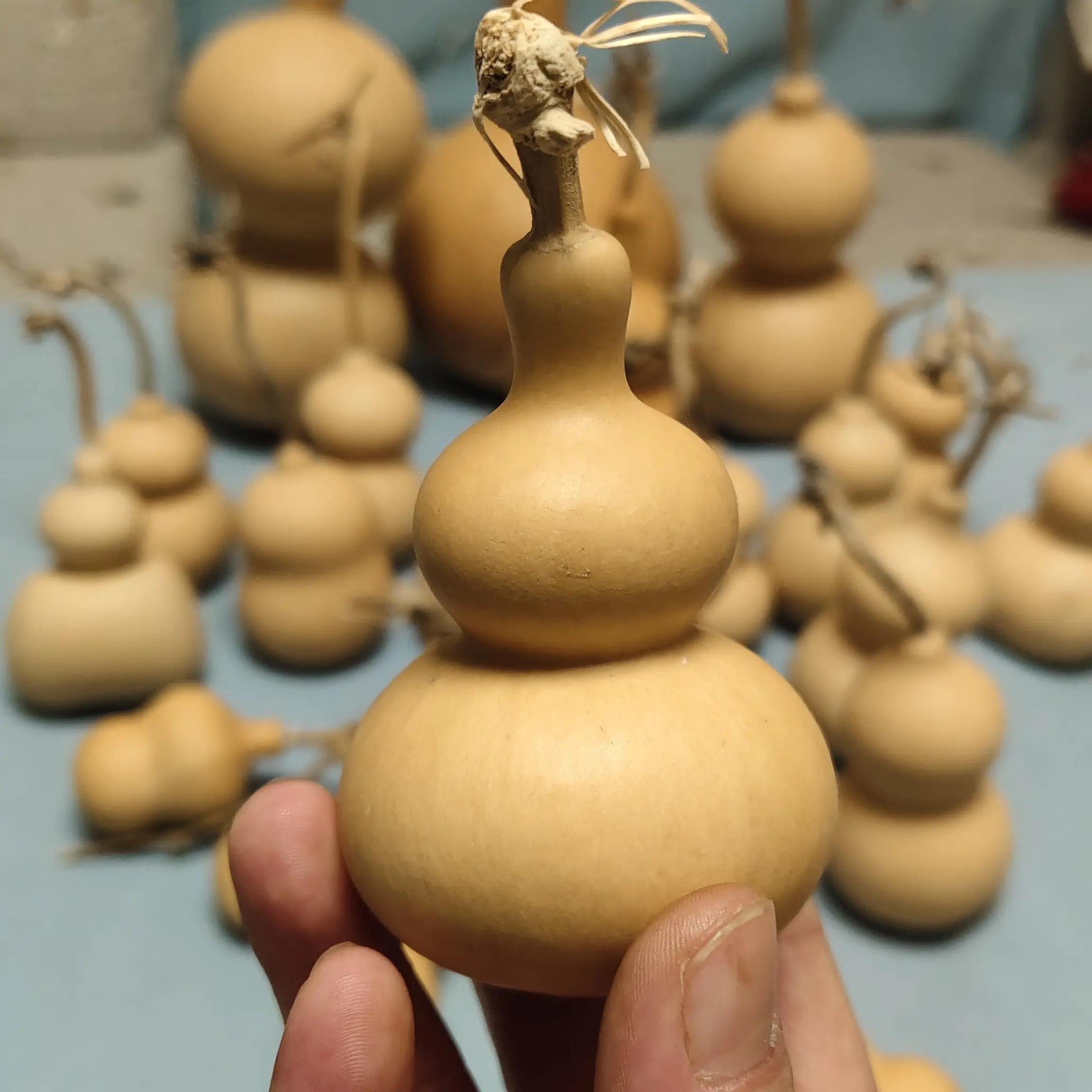 天然包浆带龙头紫皮老葫芦文玩手捻摆件挂件