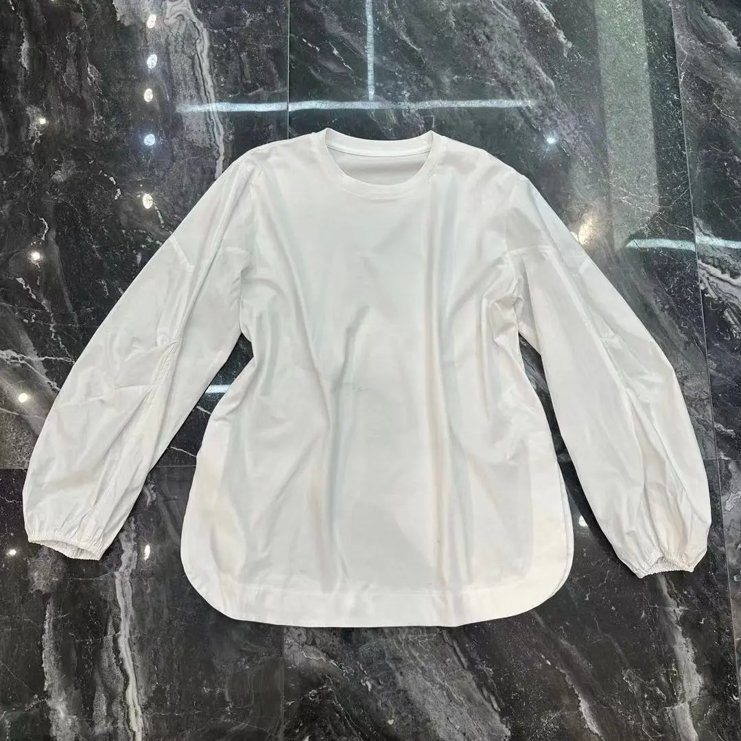 大码宽松灯笼袖衬衫女秋季气质减龄显瘦纯色简约上衣126