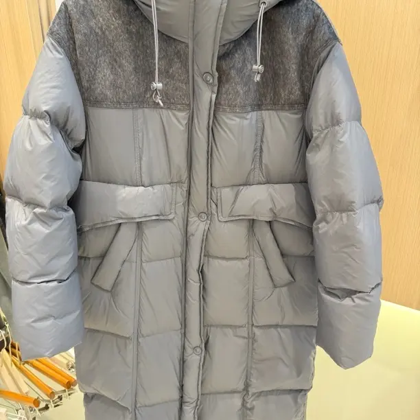 冬季长款连帽白鸭绒保暖休闲百搭时尚女士