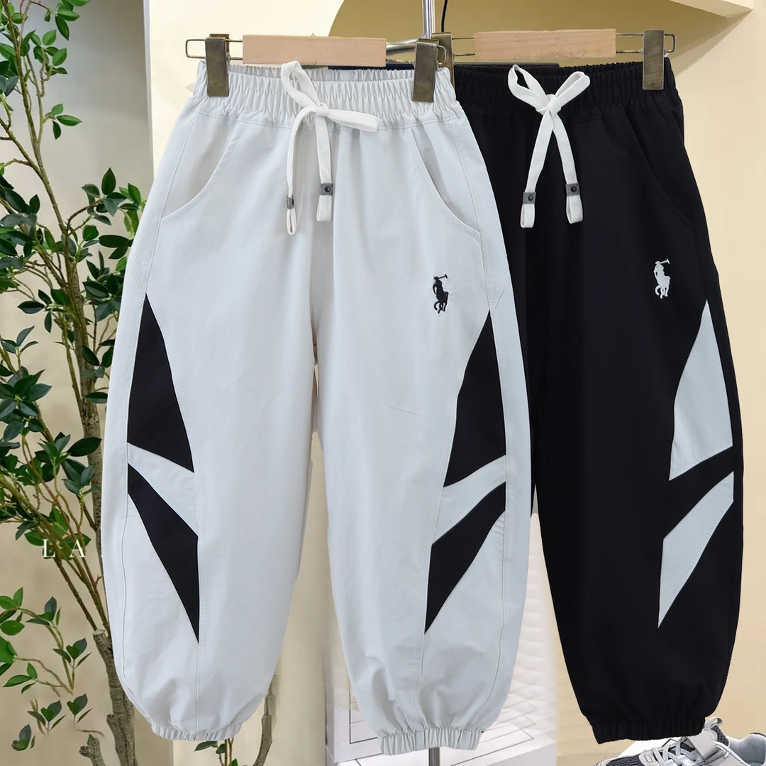 休闲风速干裤夏装童装防蚊夏季男童裤B类通用男孩裤子白色休闲裤