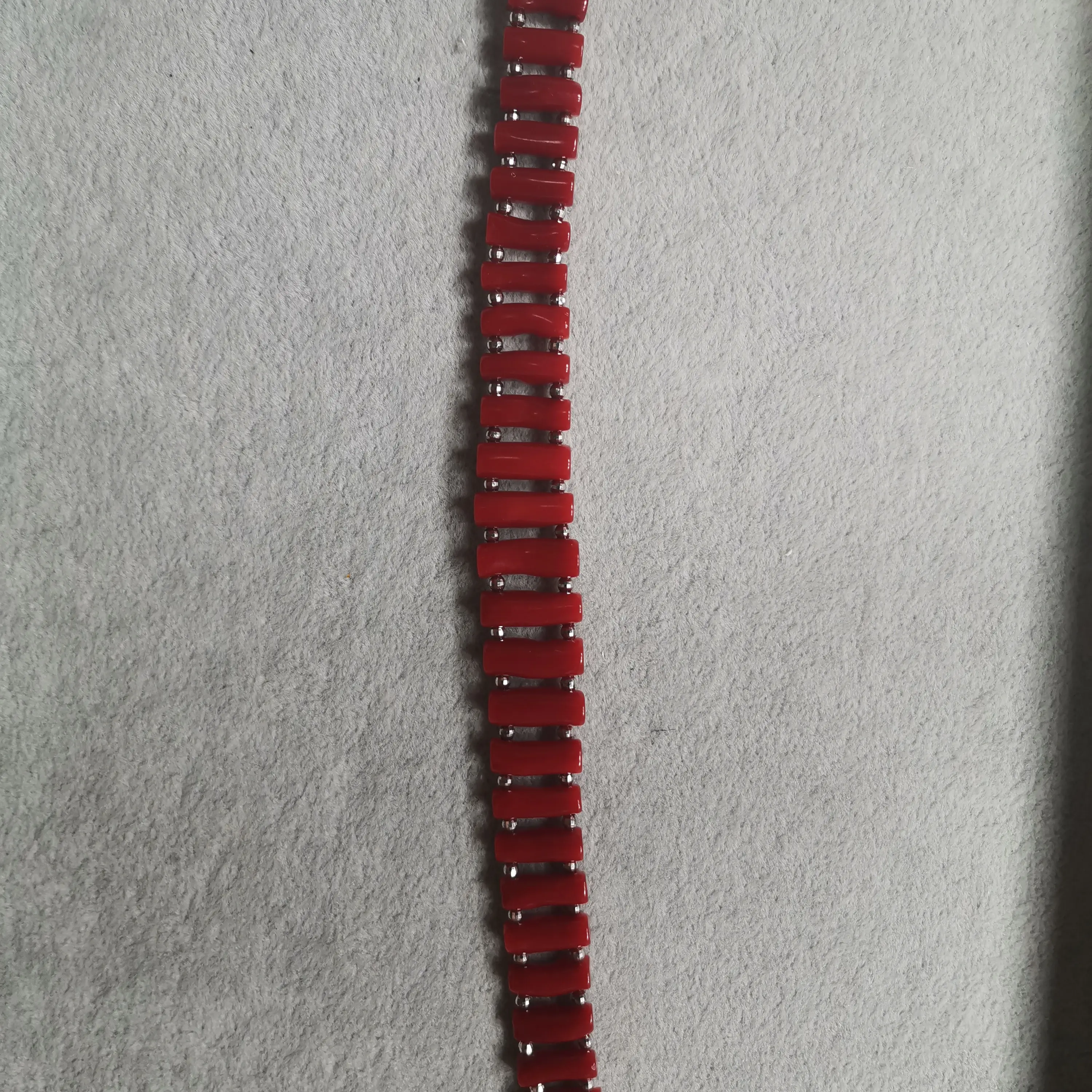 珊瑚牛血原枝手链