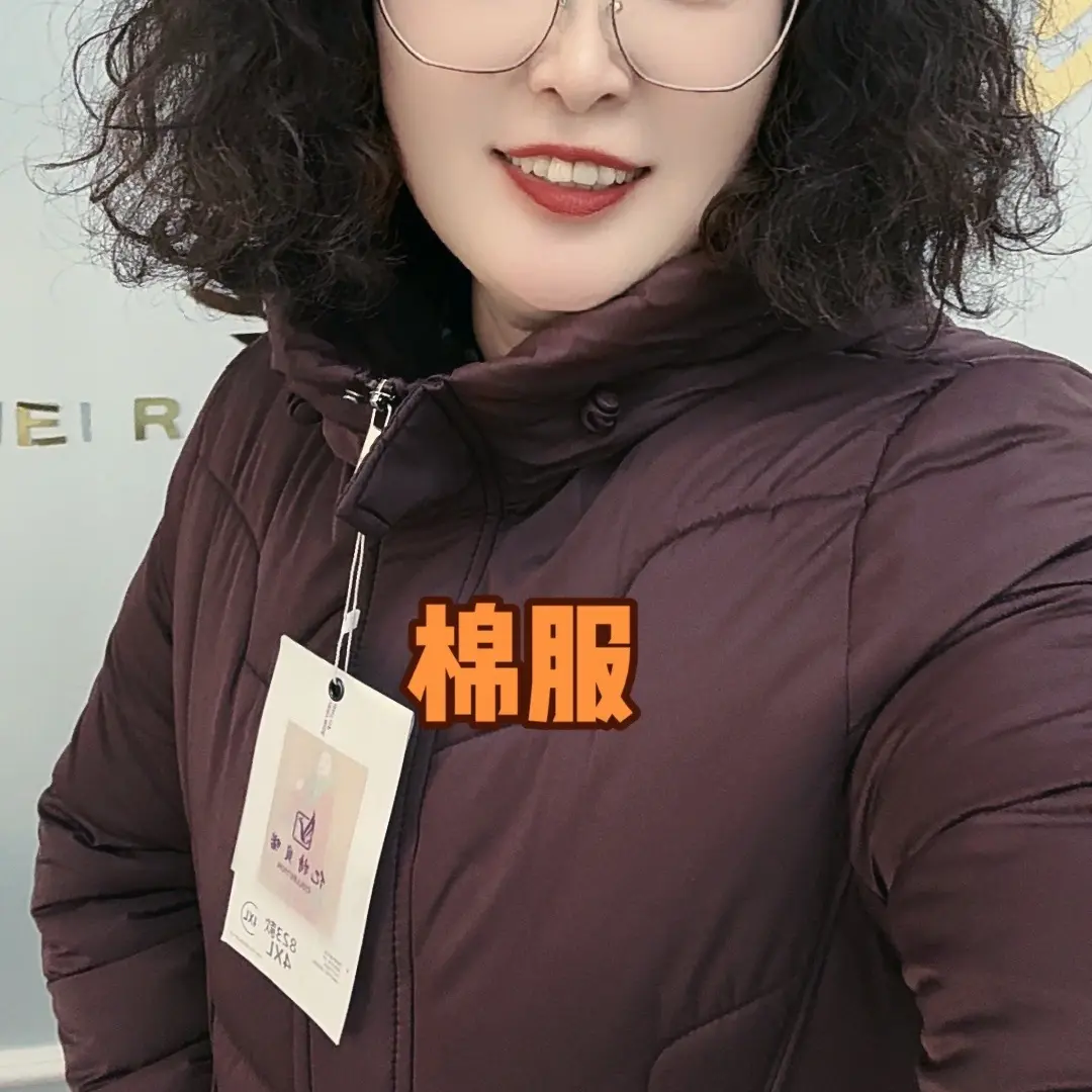 中老年时尚连帽短款棉服秋冬妈妈装外套女士