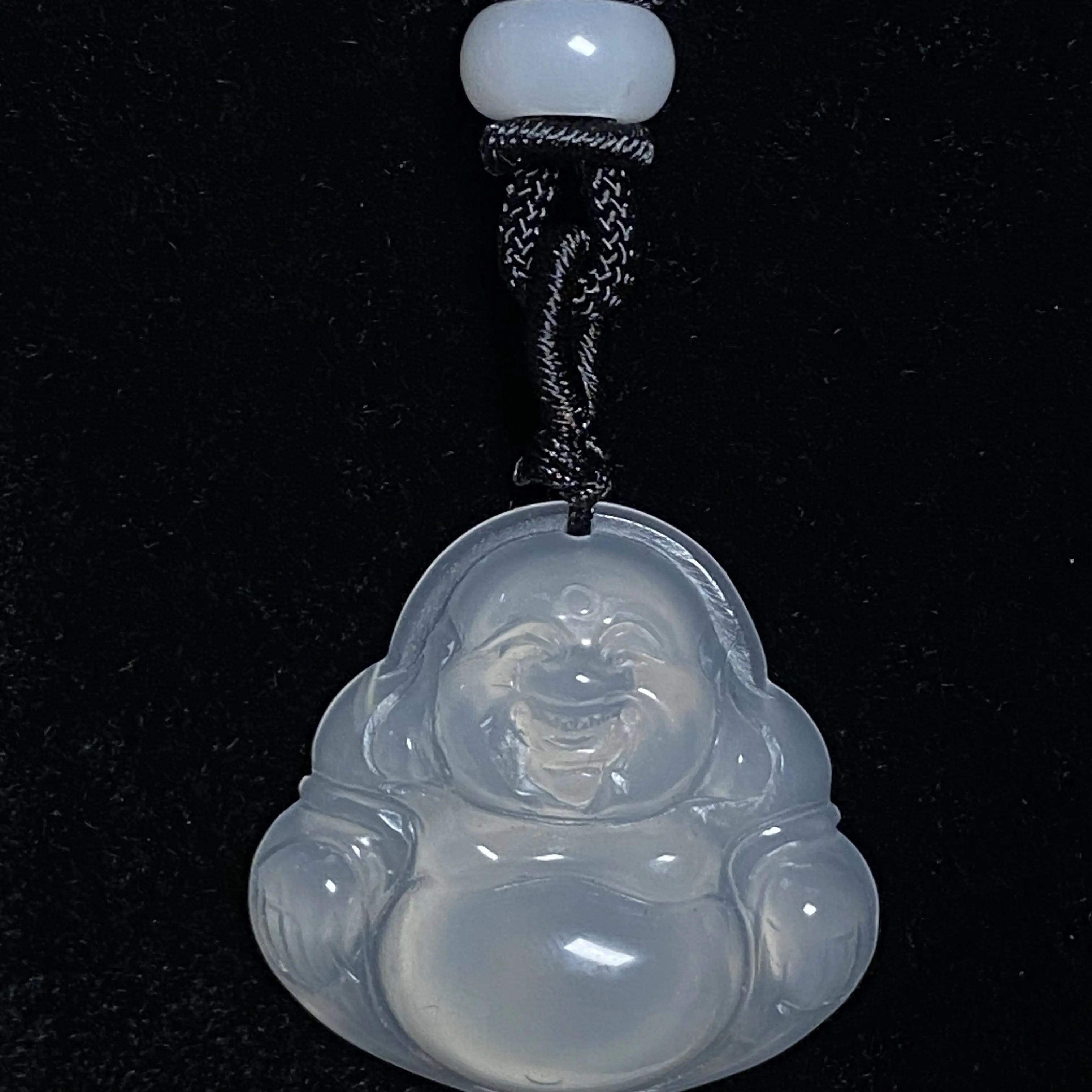 天然玛瑙冰透佛公吊坠男女款