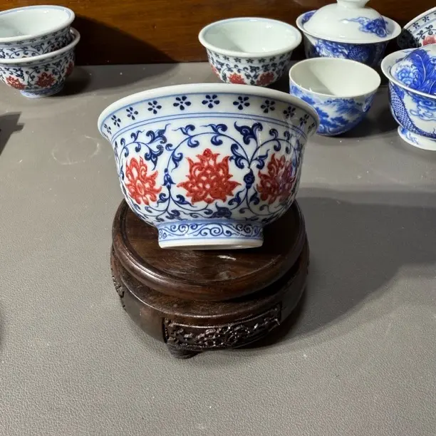 主人杯品茗杯茶器茶具纯手工手绘陶瓷