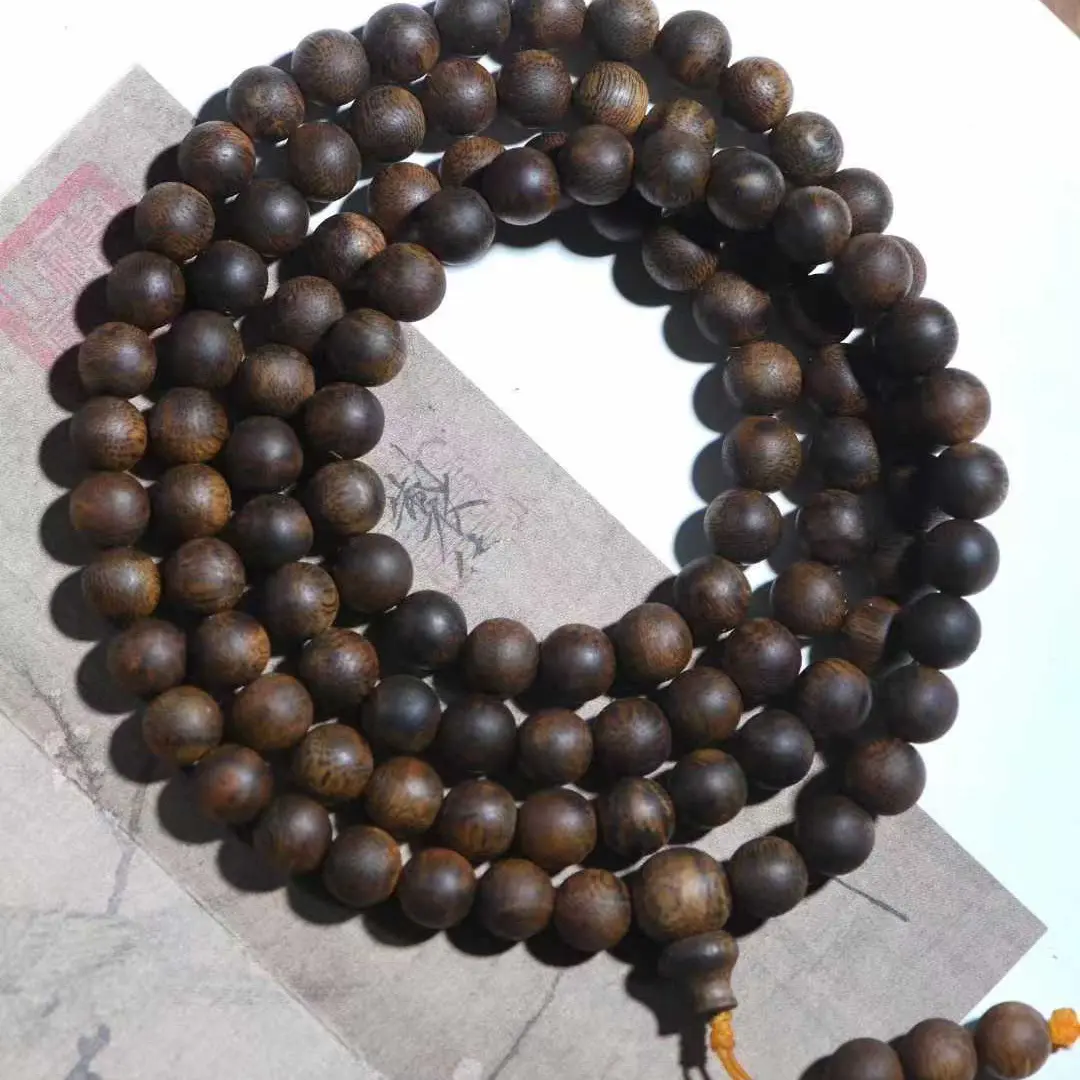 沉香越南芽庄白奇楠沉香8mm108颗念珠手链男女款佛珠手串