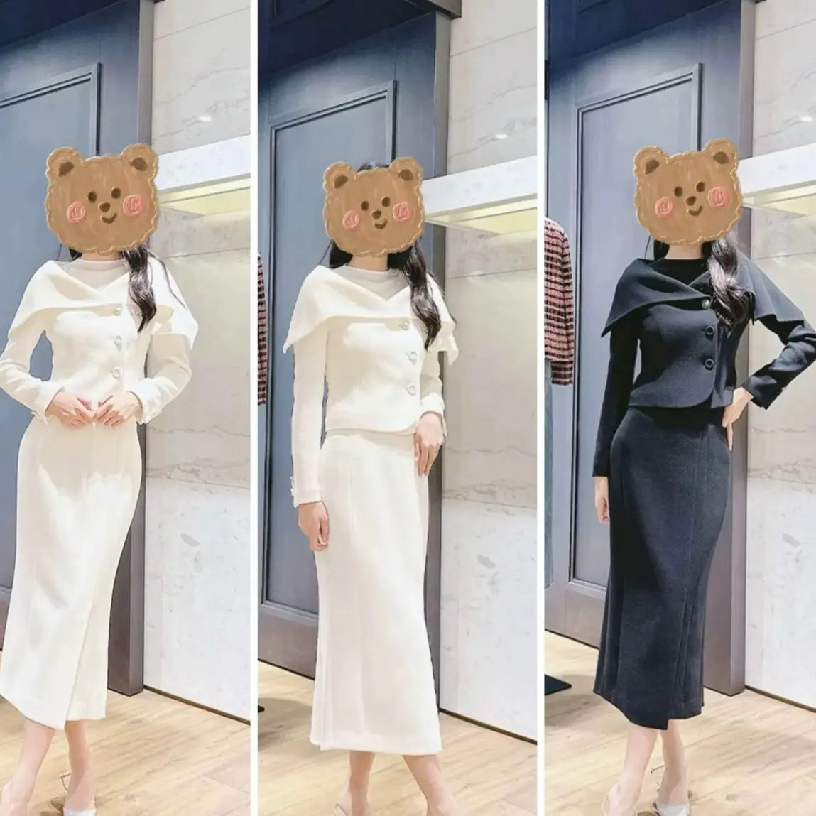 mi夏   宋美女同款  羊毛鱼尾裙套装