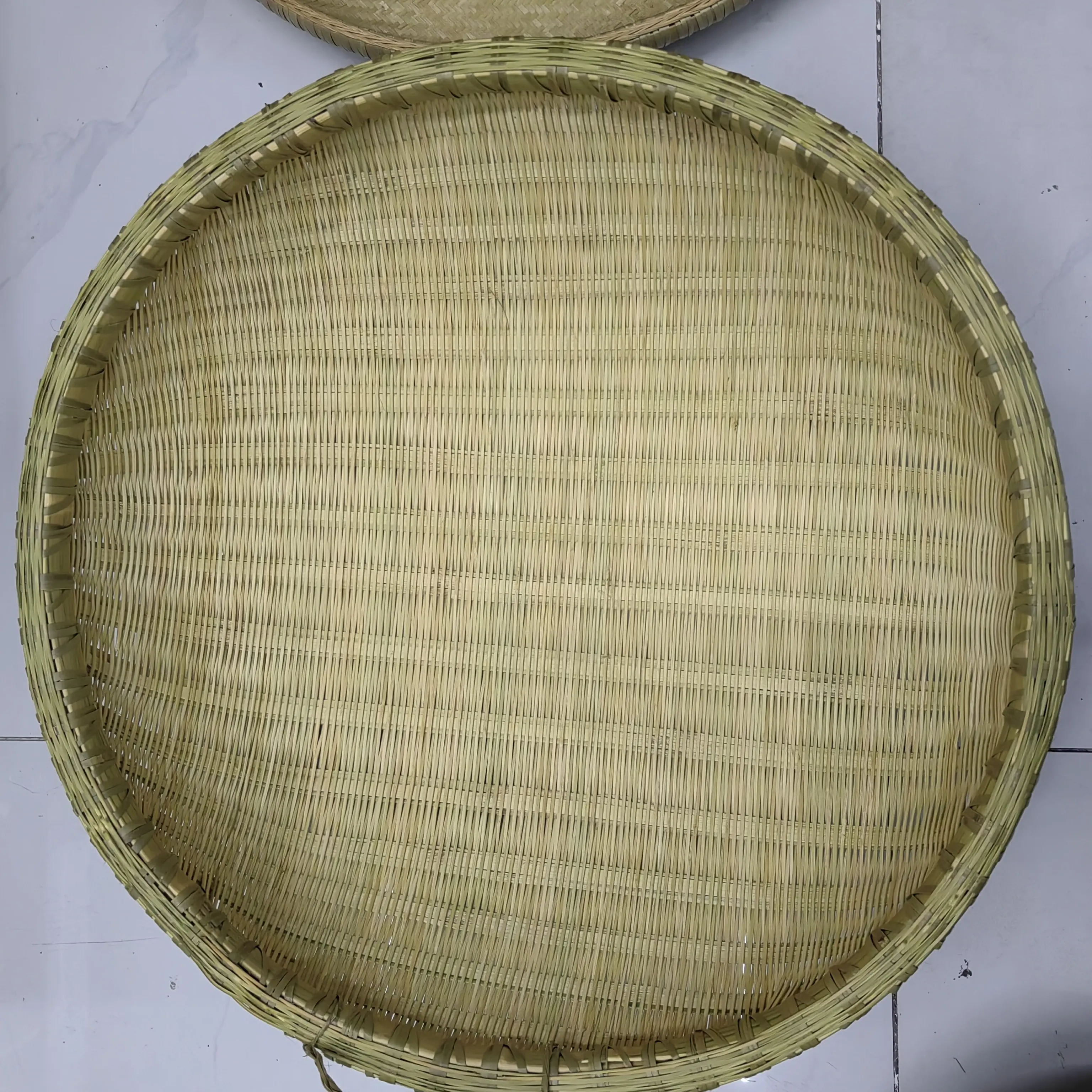 手工竹编筲箕可用于洗菜沥水收纳的实用竹制品