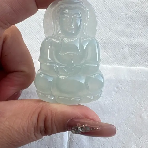 天然缅甸A货翡翠正装观音