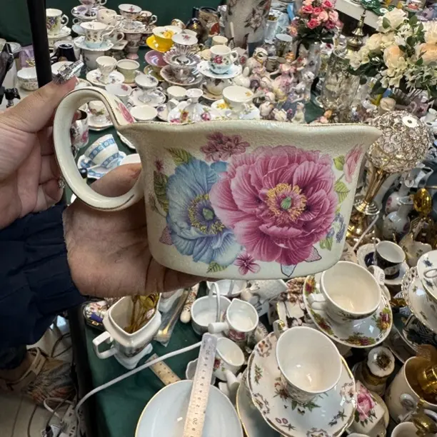 复古欧式象牙黄手工描金陶瓷咖啡杯大容量早餐杯