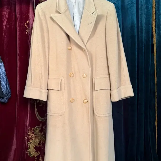 秋冬长款宽松拼毛呢气质女士大衣外套