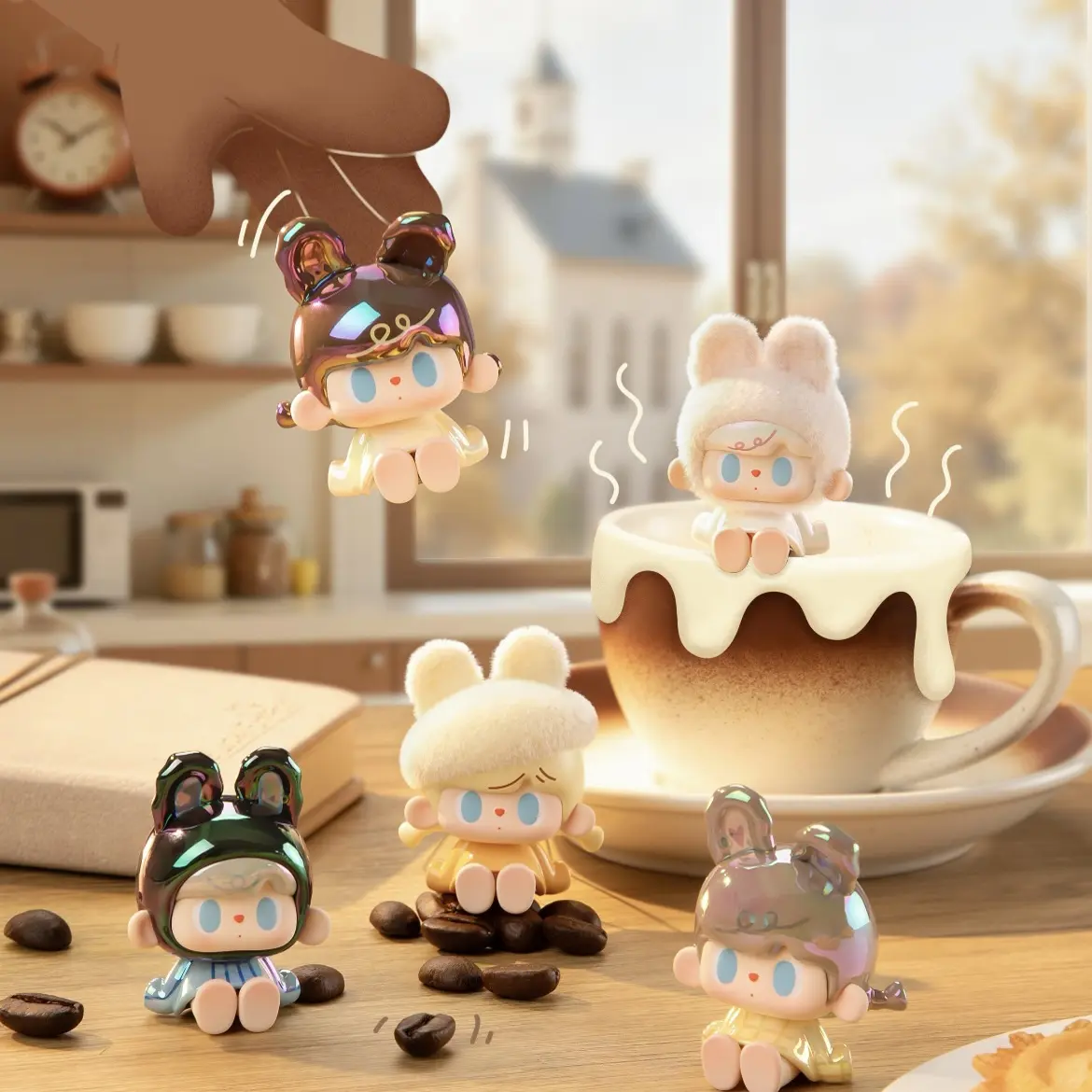 （主播代拆）看后五一阵微风吊卡萌粒盲盒可爱公仔摆件