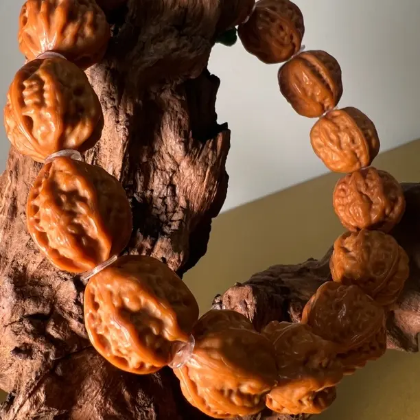 【京八棱】野生小赤龙18文玩手串