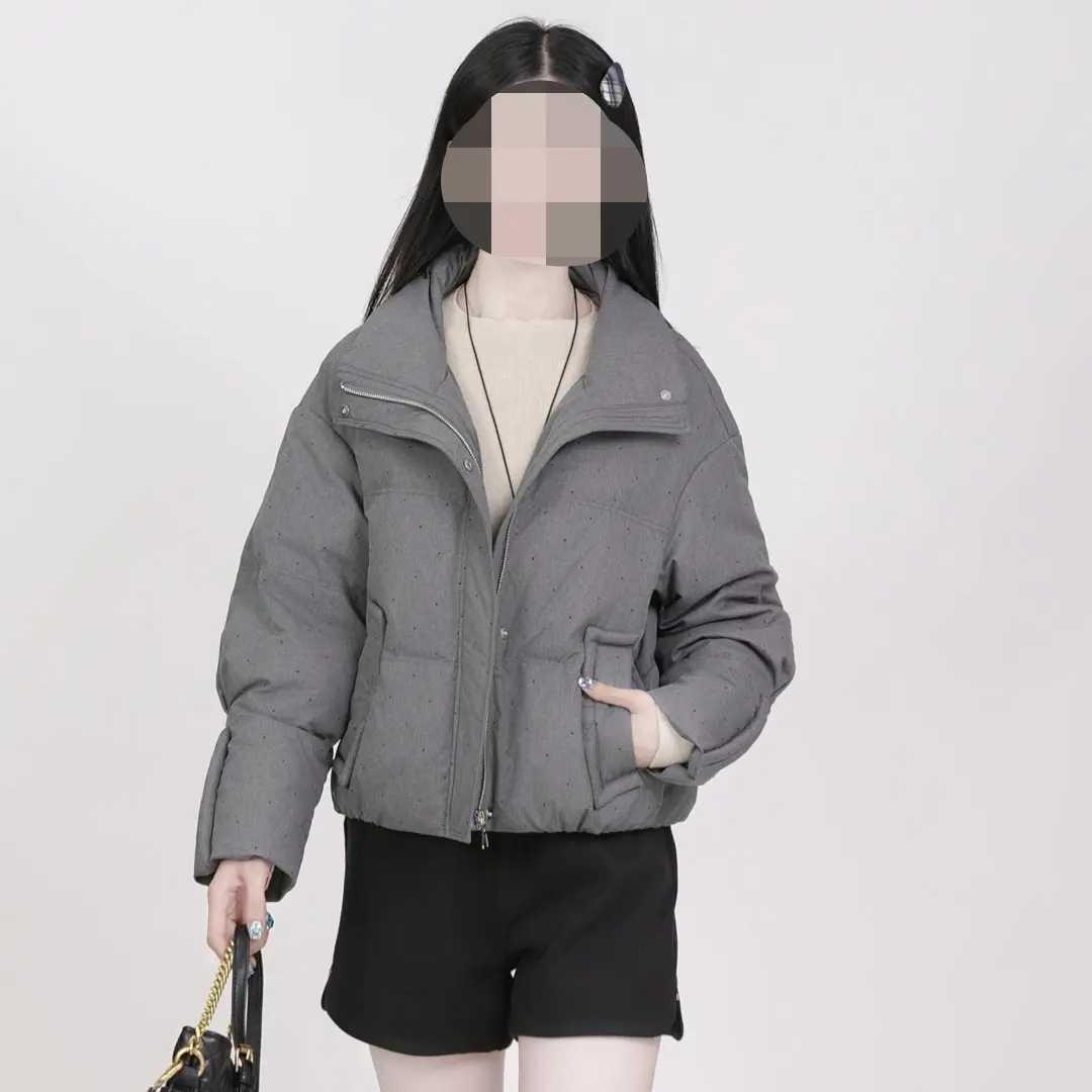 冬季韩版时尚立领短款羽绒服加厚保暖百搭女外套