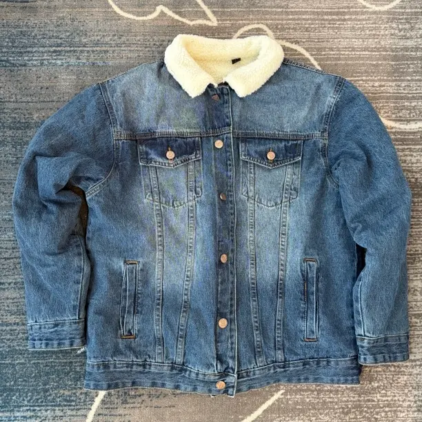 男士加绒加厚保暖美式复古翻领牛仔夹克外套