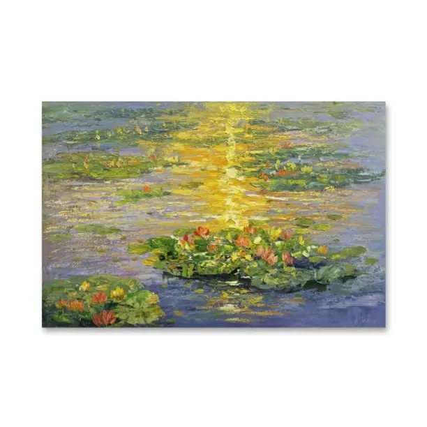 莫奈睡莲装饰画正品挂画高级感客厅餐厅卧室壁画世界名画艺术画