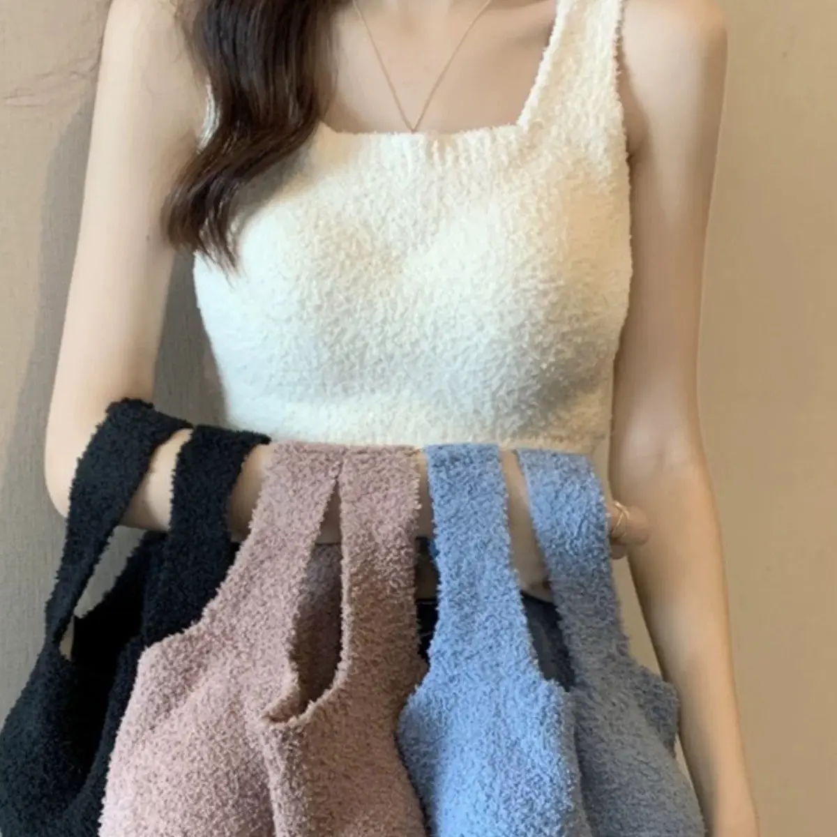 瑕疵染色款冬季加绒保暖背心女带胸垫免穿文胸内搭高弹舒适打底衫