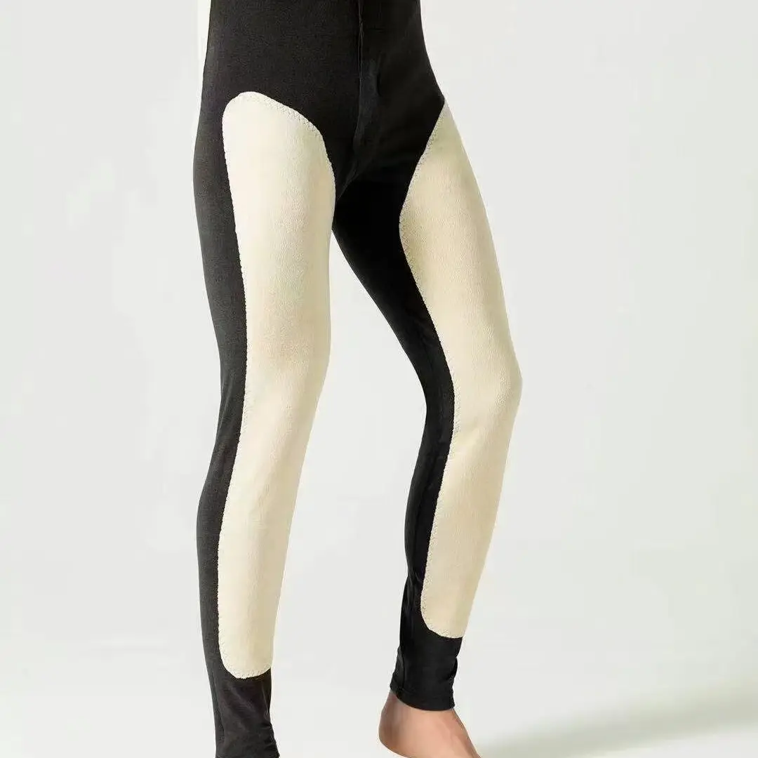 男女士加厚加绒保暖裤秋冬高腰护腰加长护膝紧身打底裤