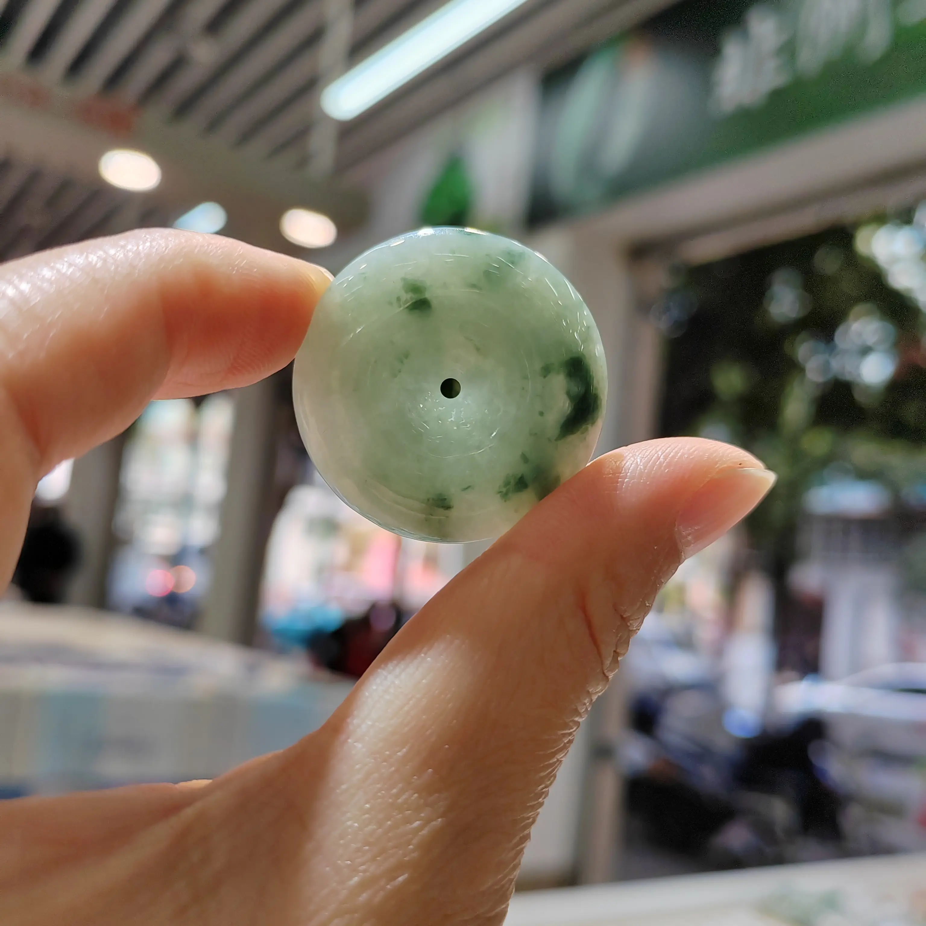 纯天然A货翡翠平安扣