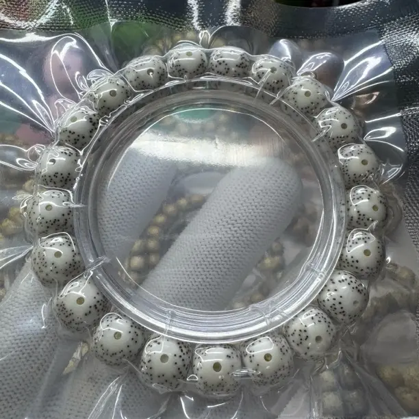 原生态高油顺白星月菩提手串文玩盘玩绕指柔