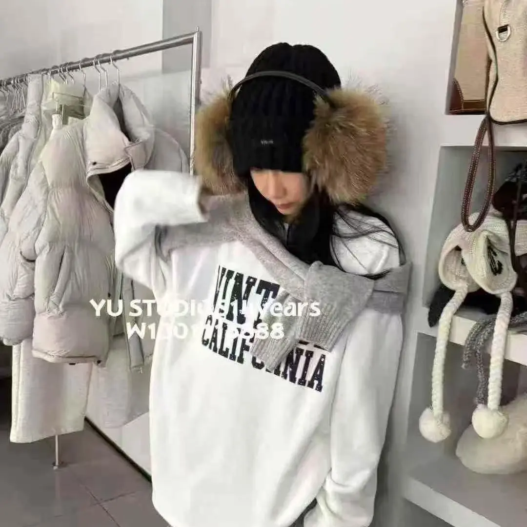 韩版字母印花磨毛秋冬大T