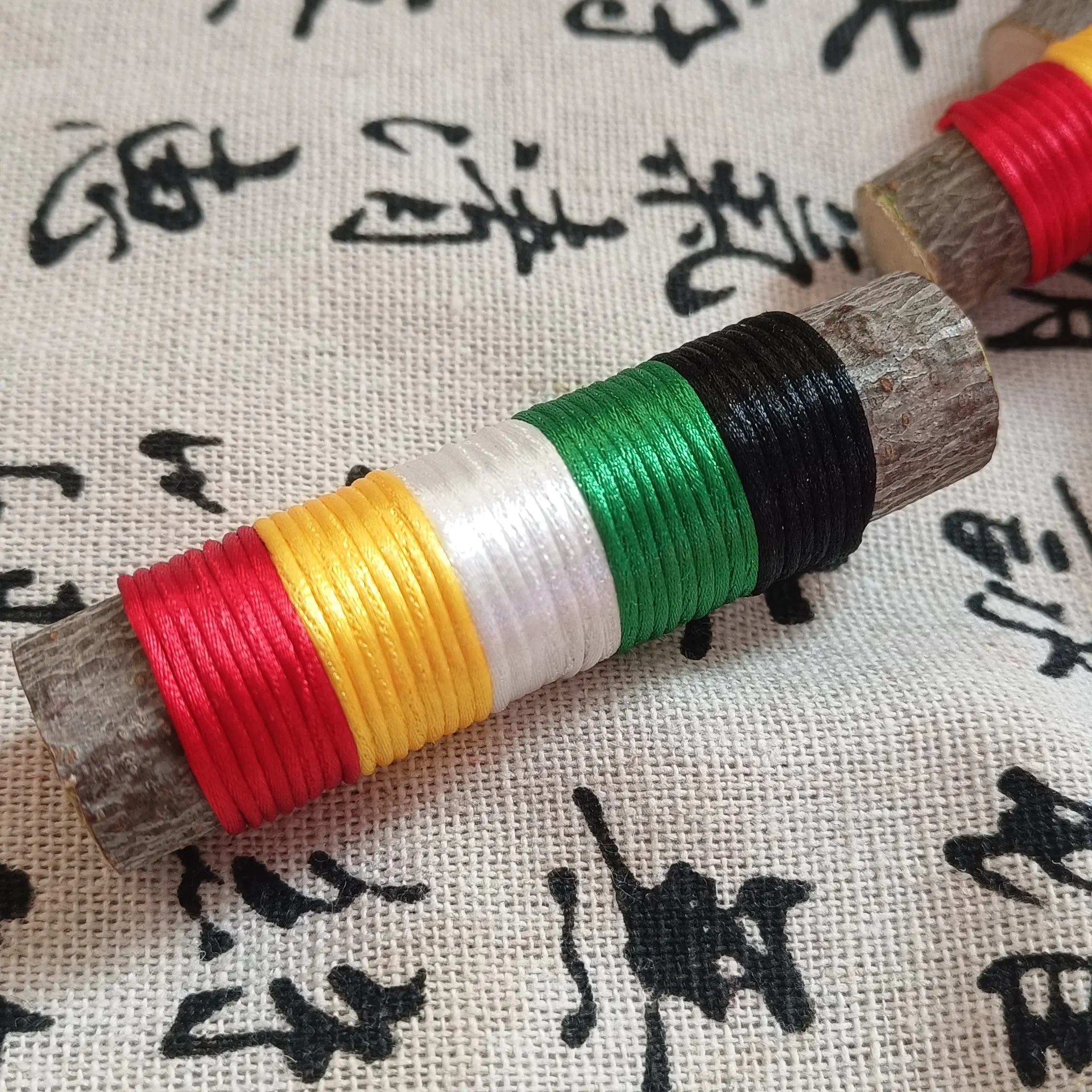 【五彩绳编织款单根】桃木枝防惊招财平安吉祥挂件