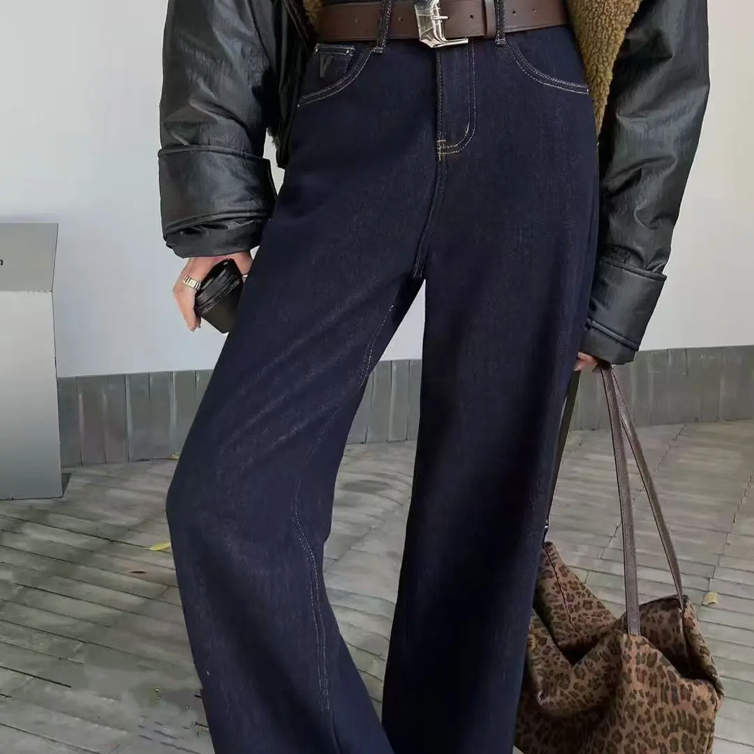 高腰常规秋冬男友风休闲风牛仔裤休闲百搭水洗直筒