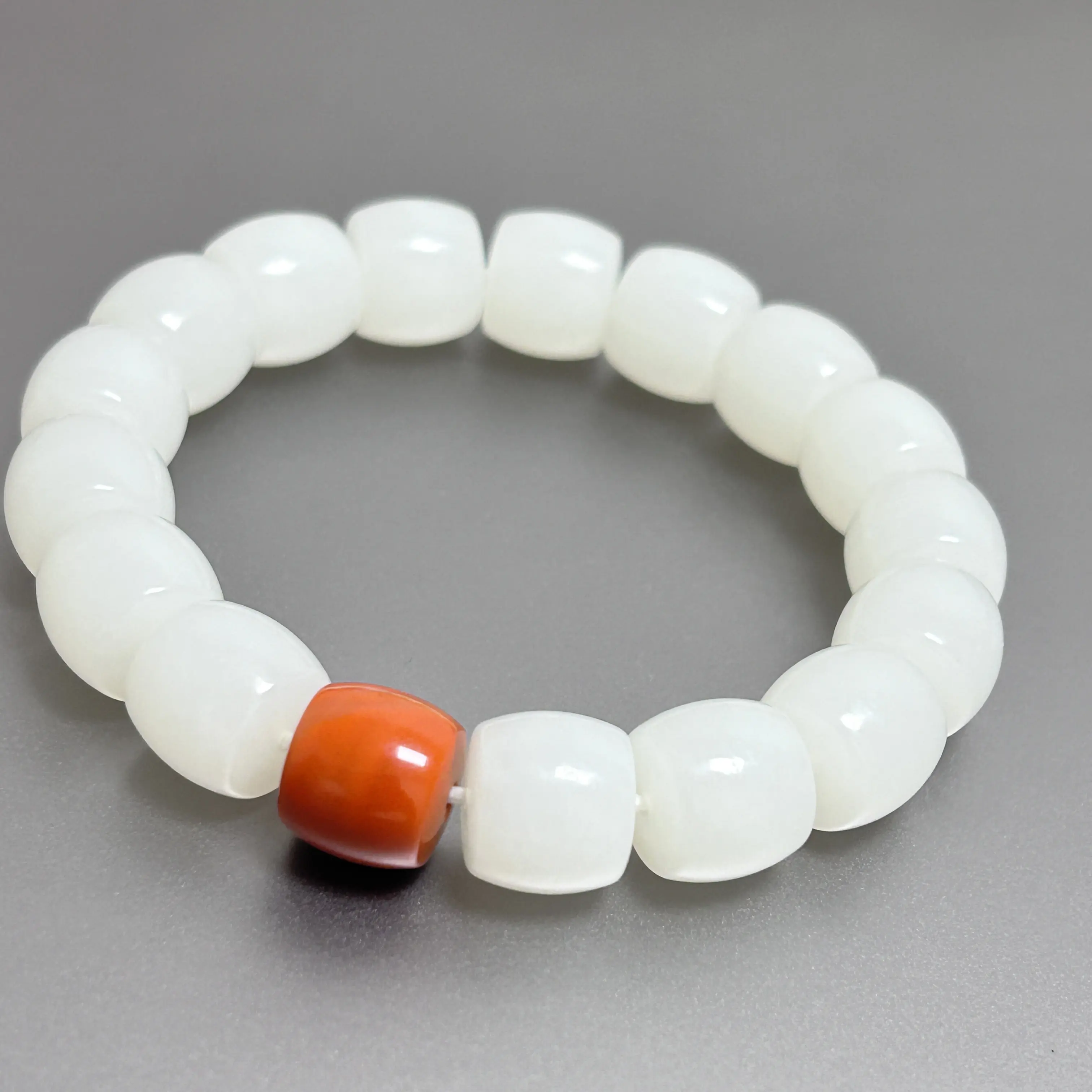 天然和田玉手串直切珠