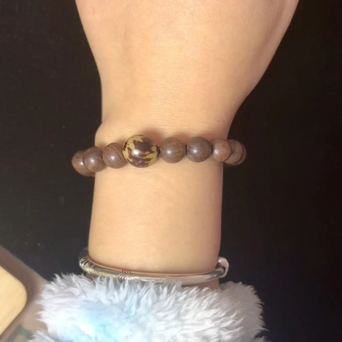 木质手链 木质老料手串文玩增香单圈礼物饰品