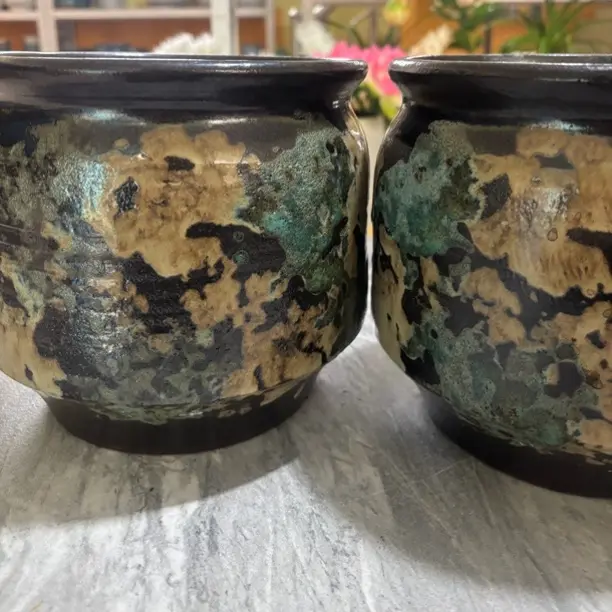 特大号复古侘寂风大口径粗陶透气花盆适用于室内外绿植装饰