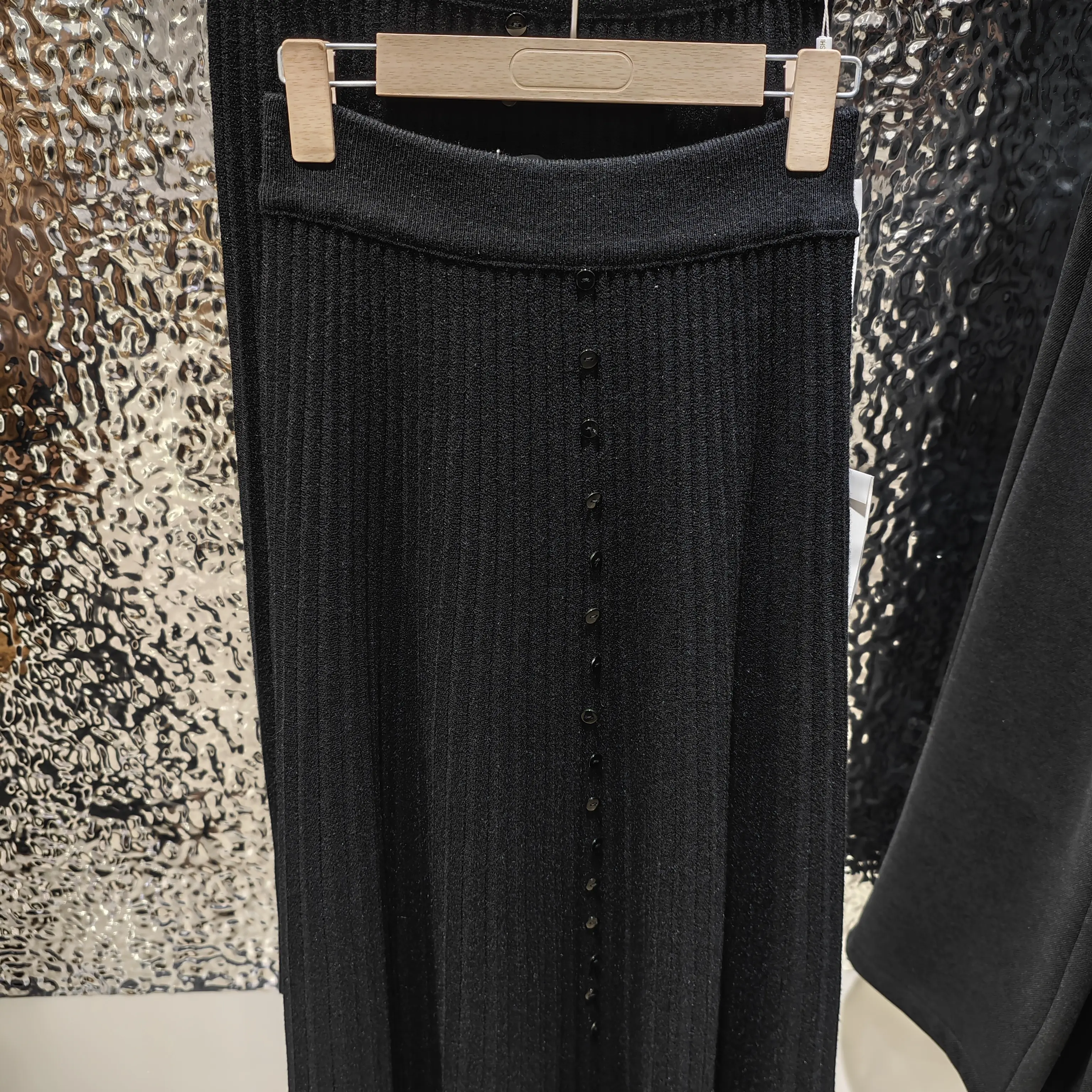 秋冬新款高腰针织大摆显瘦女士半身裙