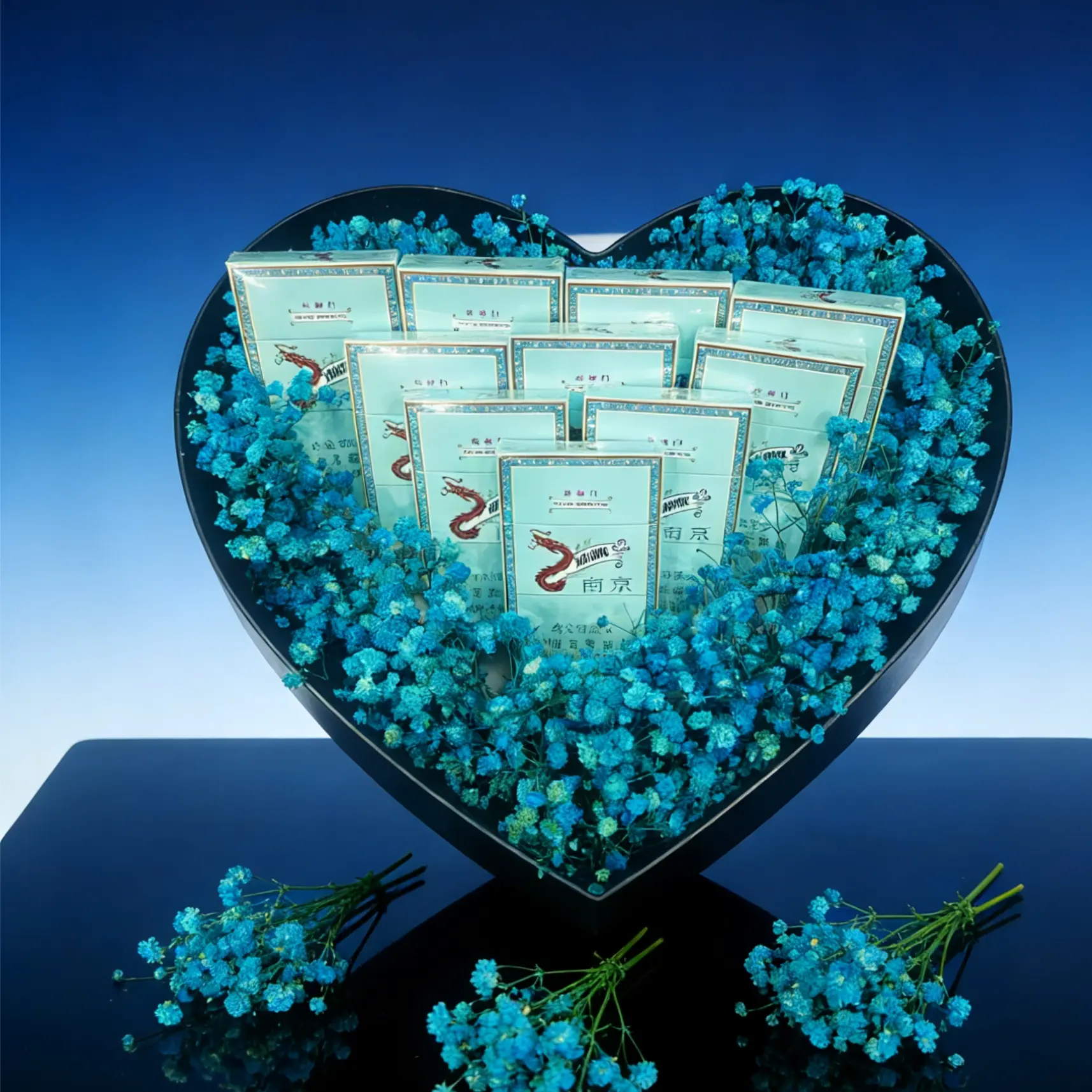 精致满天星爱心礼盒创意DIY情人节送男友惊喜礼物