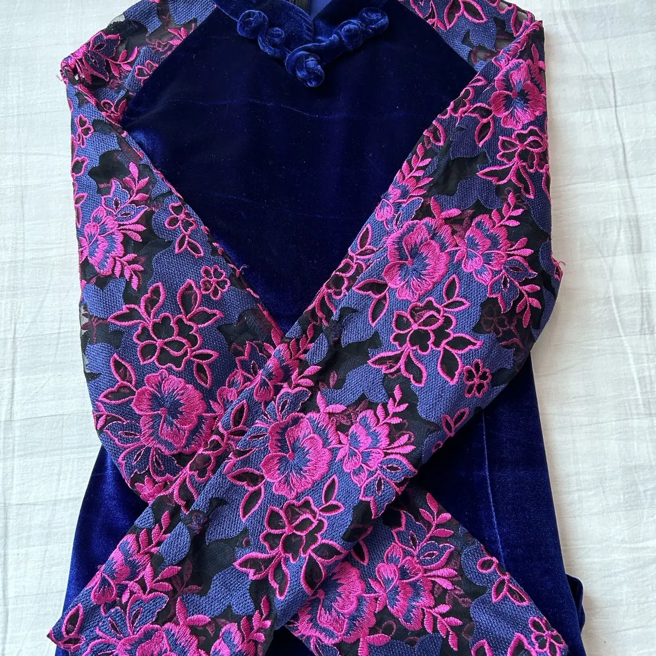 7:新款秋冬旗袍加绒上衣［出口贝贝绒］时尚显瘦百搭款