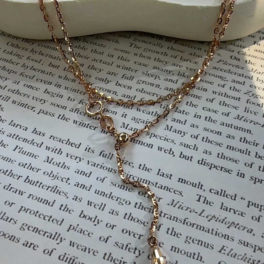 正品18K金50厘米抽拉调节猪鼻子