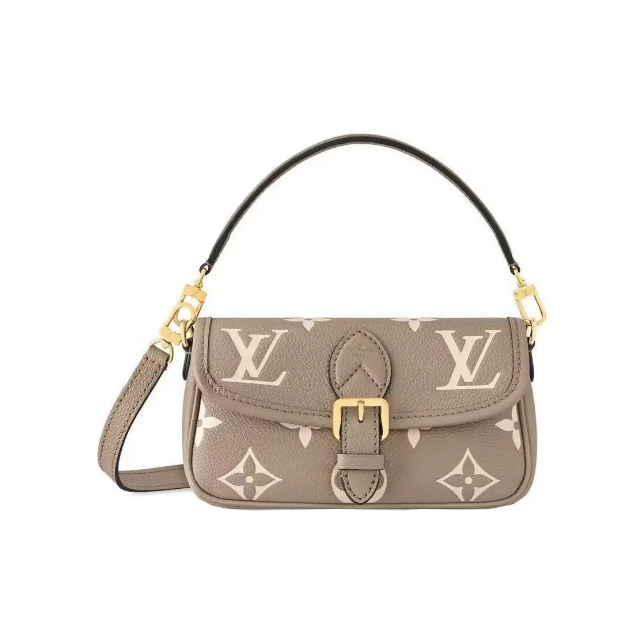 99新 LouisVuitton/路易威登 mini大象灰法棍nano斜挎包25年芯片