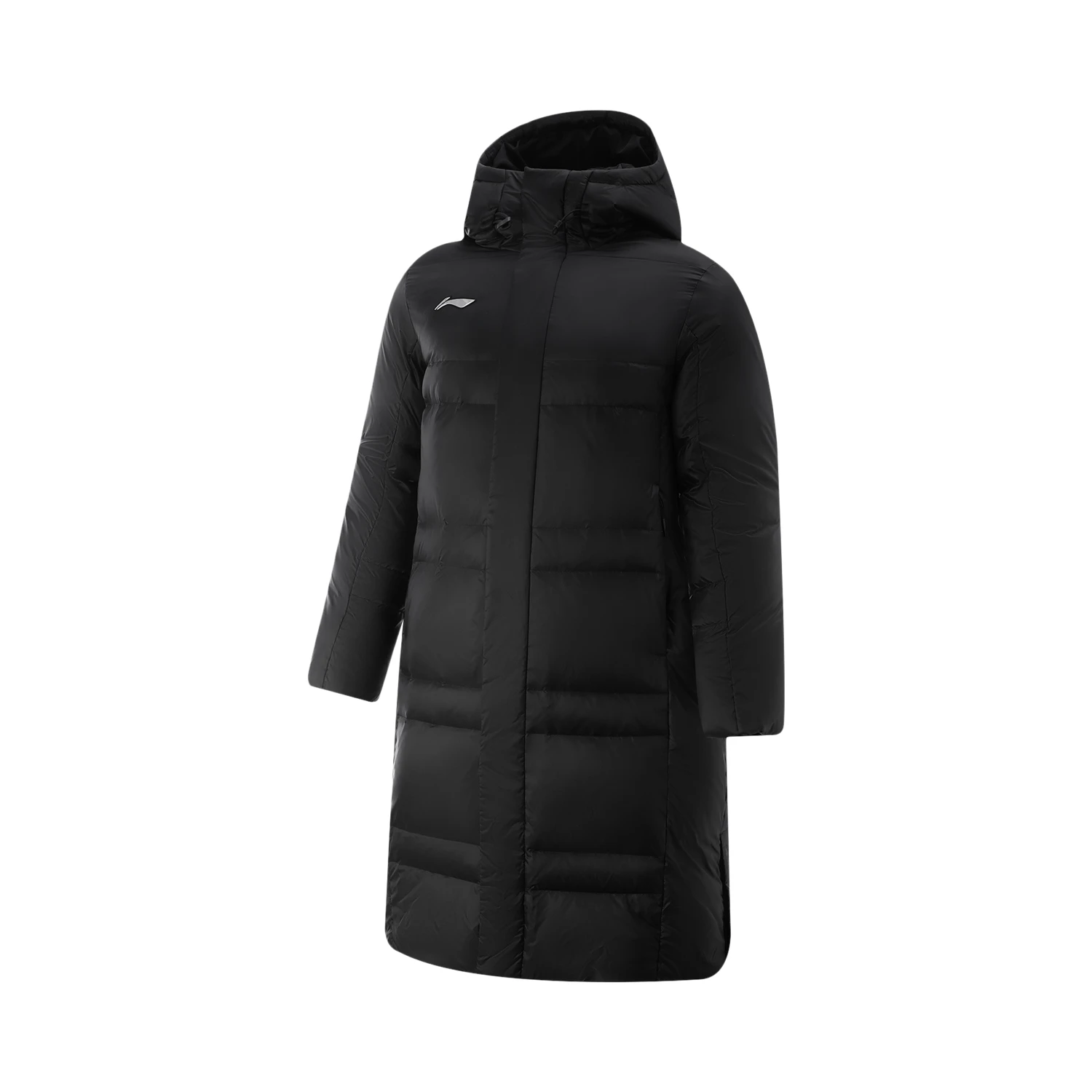 李宁乒乓球系列长羽绒服冬季保暖连帽男女同款运动外套AYMV379