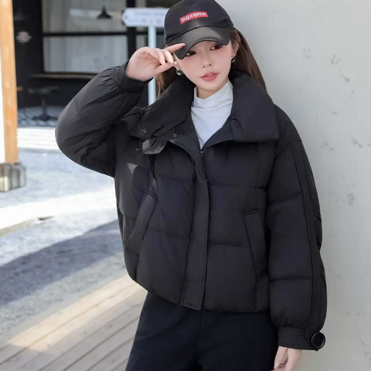 新款短款韩版百搭保暖加厚冬季显瘦羽绒服女款