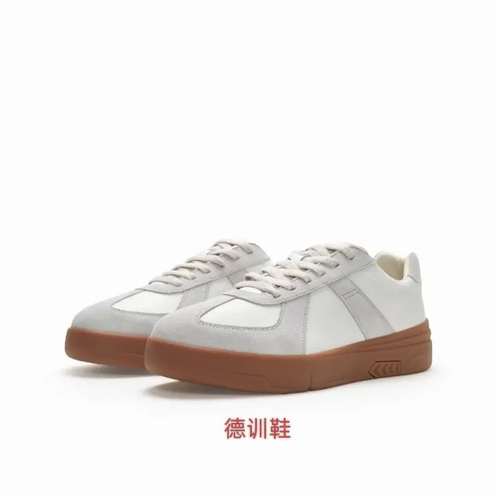 男士时尚休闲鞋复古平底板鞋户外小白鞋轻奢软底软面高级不累脚