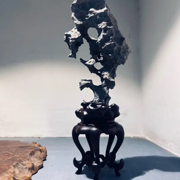 新中式轻奢太湖石摆件适合玄关书房等场景摆放