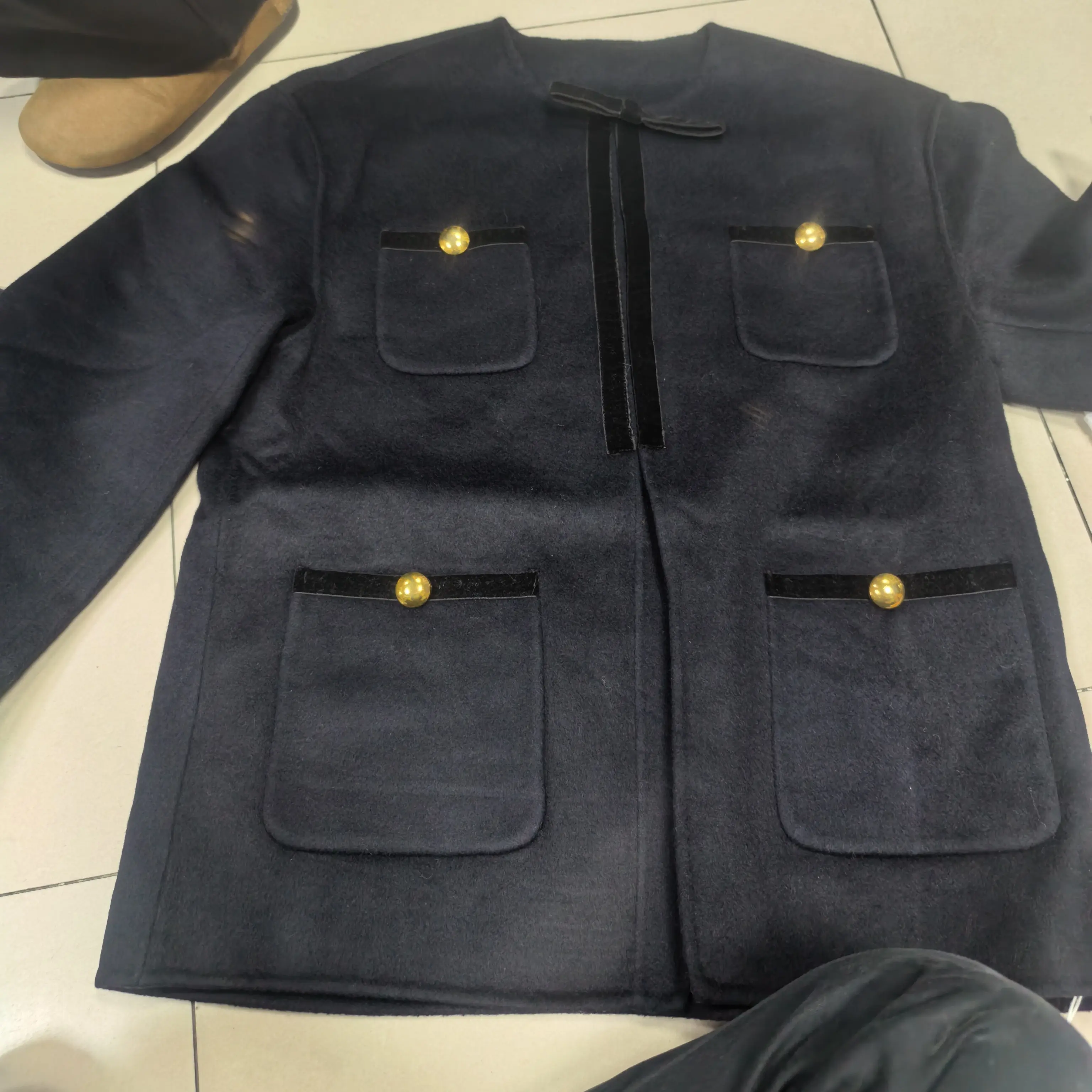 羊毛气质千金风双面呢大衣女中长款冬季新款