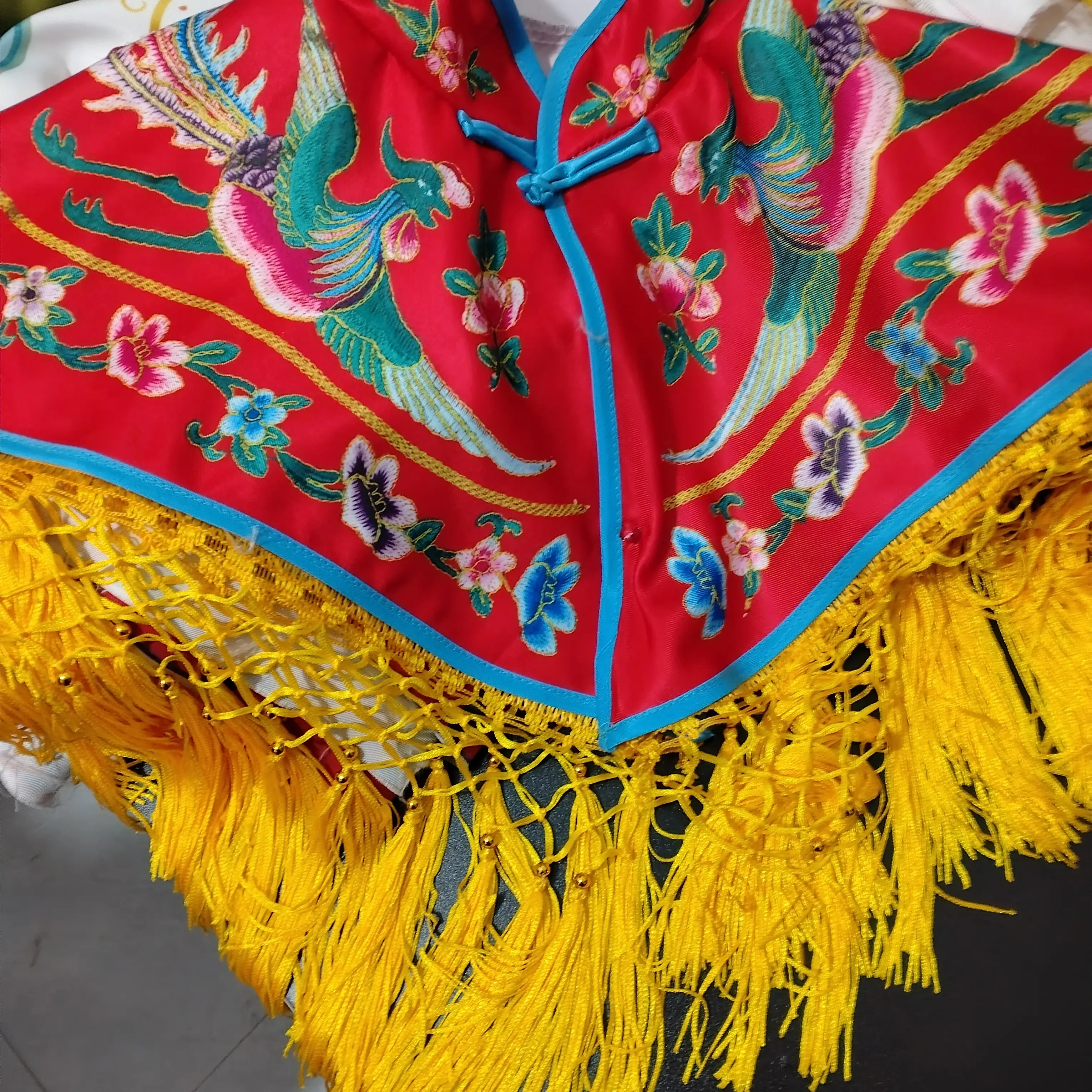 戏剧戏曲绣凤云肩披肩花旦演出戏服成品