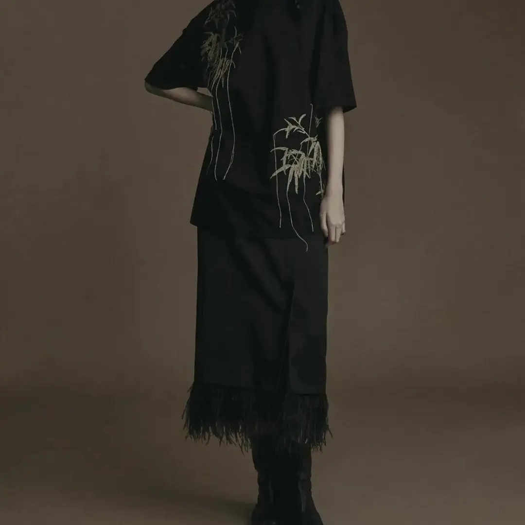 5号链接价格509~599-天真-流苏休闲时尚身裙拉链半裙拼接高腰