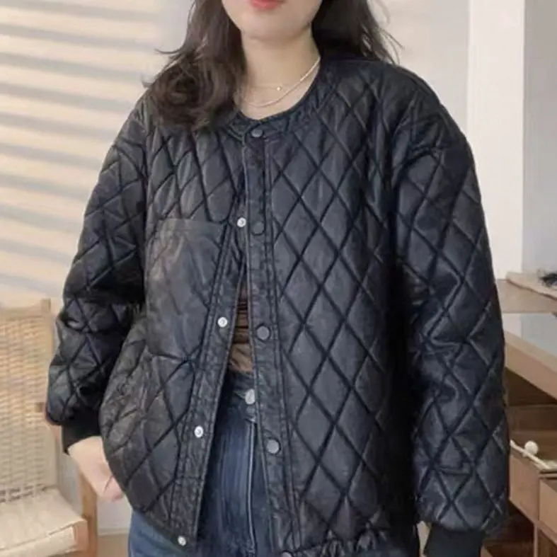 【YSLT官方店】复古格纹冬季百搭纯色圆领长袖外套