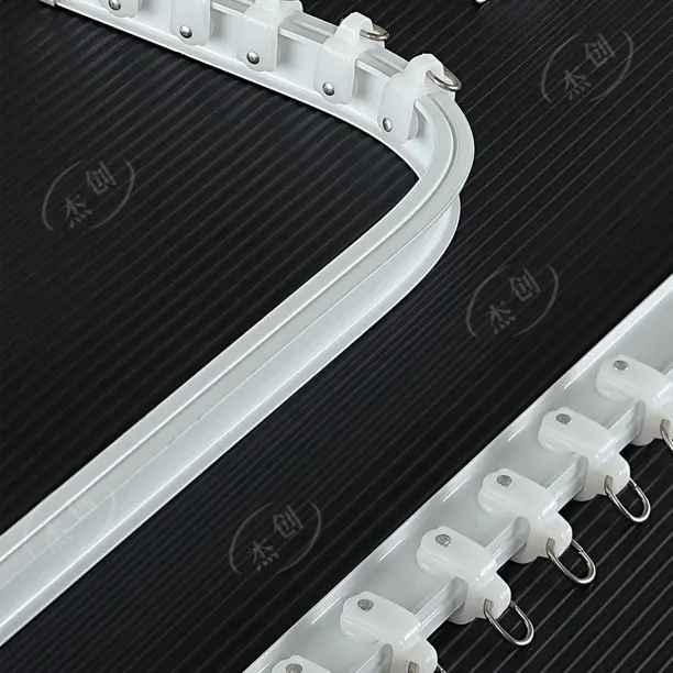 手动加厚可弯曲(中弯)窗帘轨道适用于阳台飘窗多场景