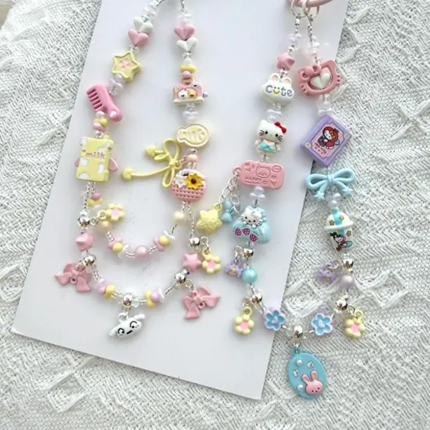 合金可爱创意卡通手机链钥匙扣包挂diy饰品配件