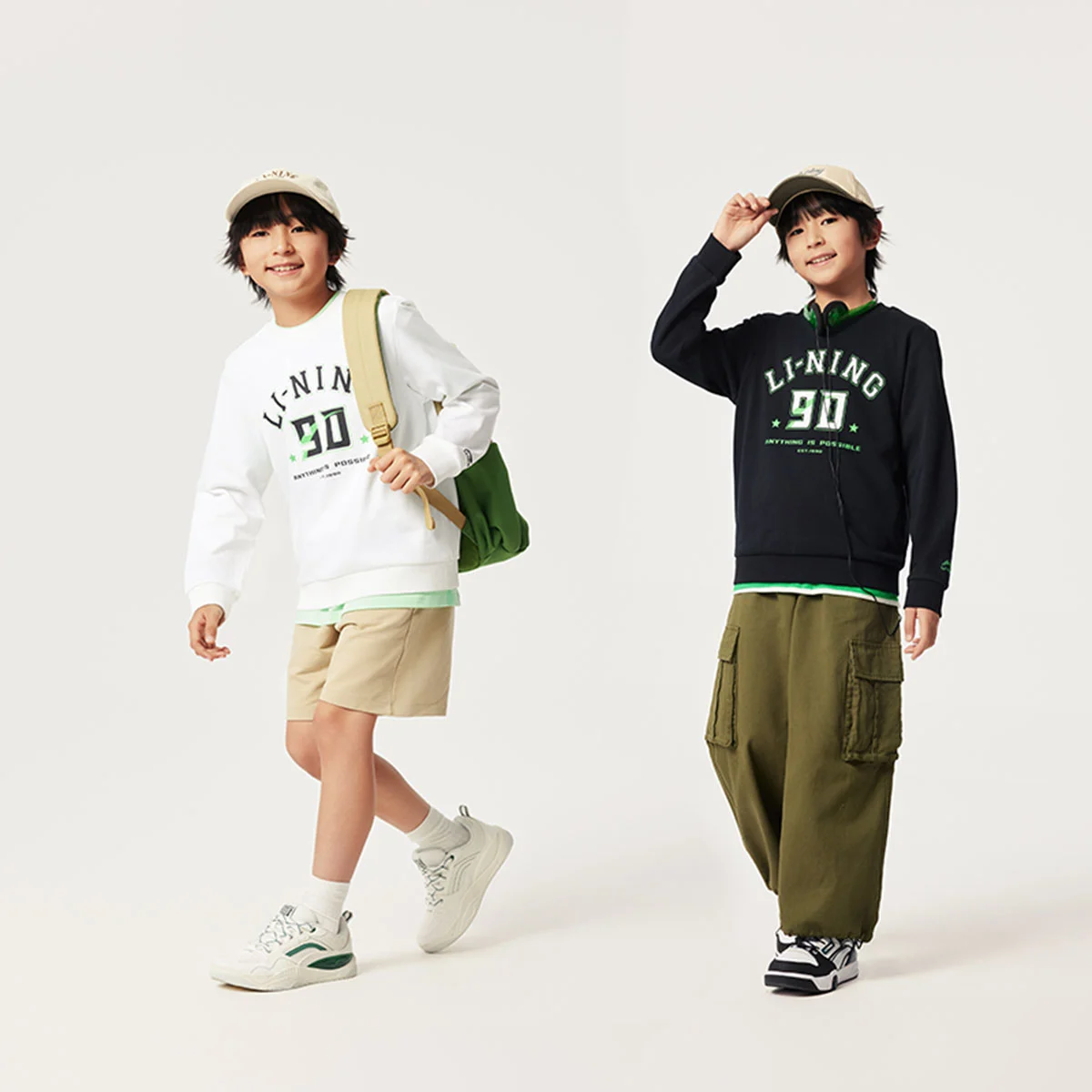 R【2025新品】李宁男女小大童运动生活系列套头卫衣YWDV165