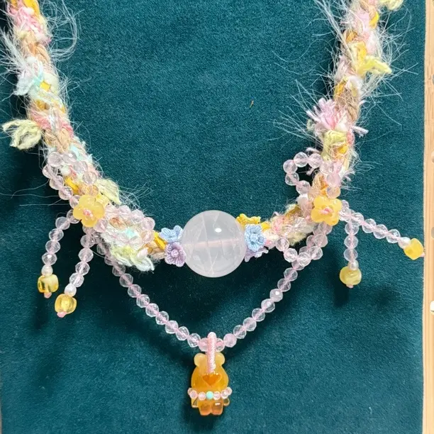 琥珀蜜蜡水晶项链时尚