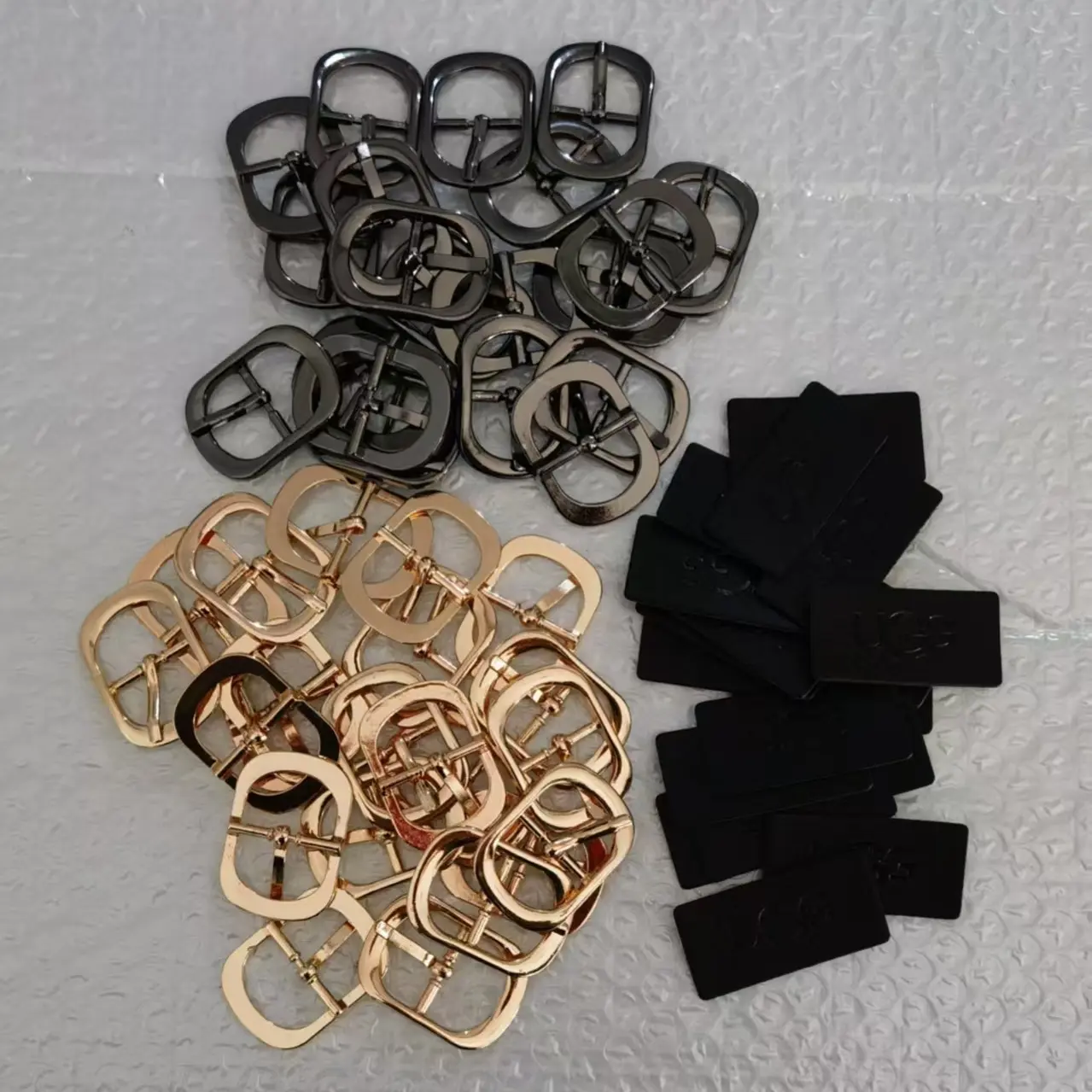 铝款，男款，手工鞋装饰日字扣小商标