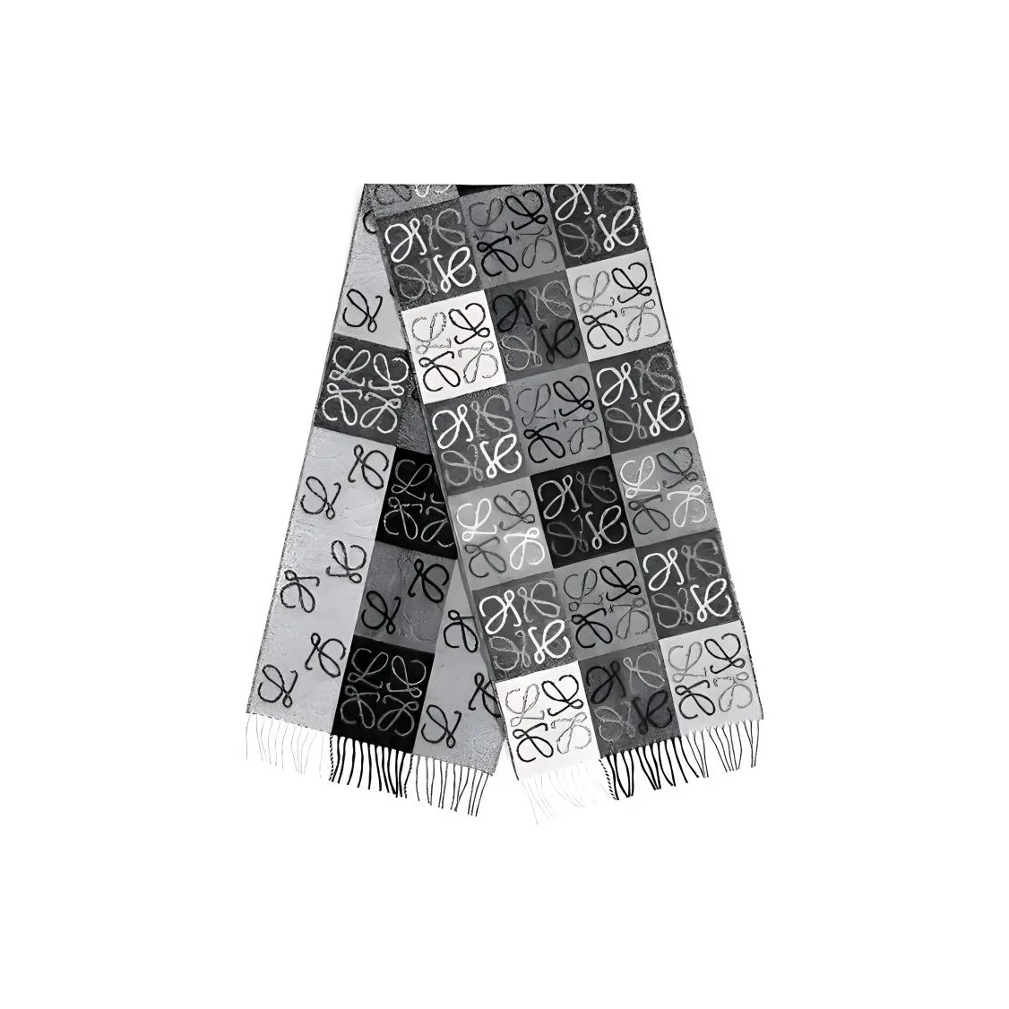 LOEWE罗意威 时尚休闲潮流 绒线围巾  灰色F810487X17